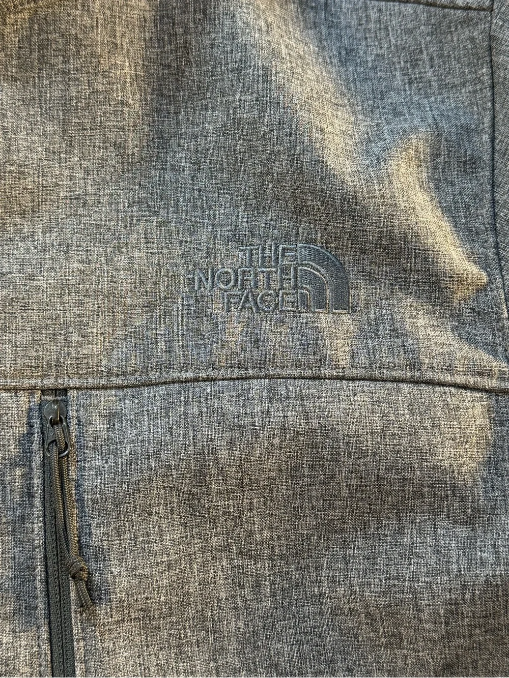 Men's North Face  Windwall Fleece Lined Gray Zip‑Front Casual Jacket